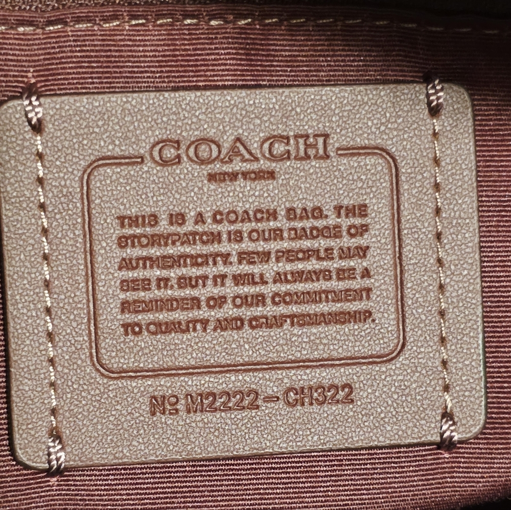 Coach Rowan Satchel Bag Purse Red Leather Crossbody CH322 + Swagger Chain Charms - Picture 15 of 16